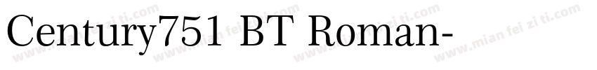 Century751 BT Roman字体转换